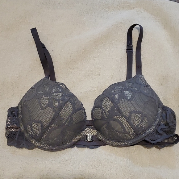 La Senza | Padded Push-up Bra | Grey Lace …